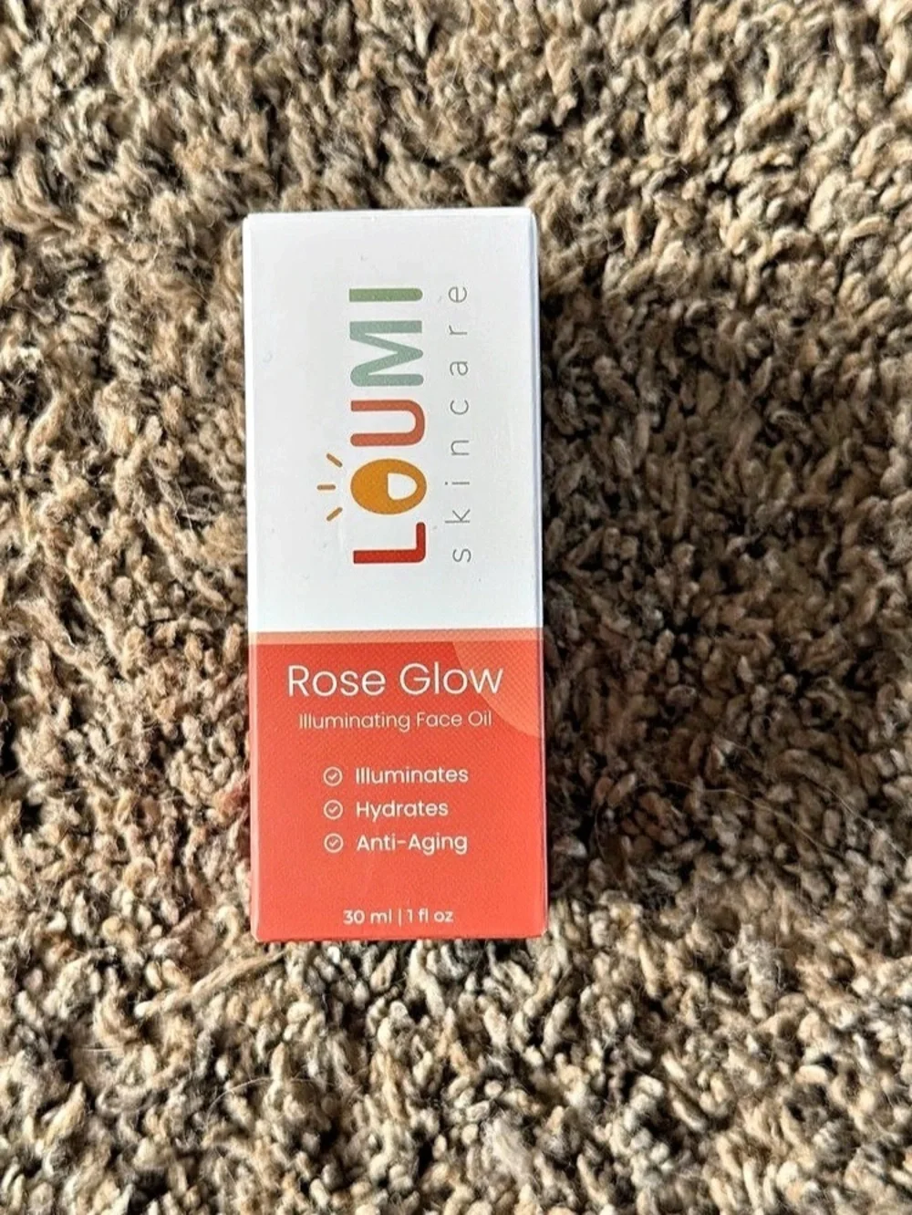 LOUMI SKINCARE ROSE GLOW FACE OIL (Full Size/1oz/30ml/NIB)